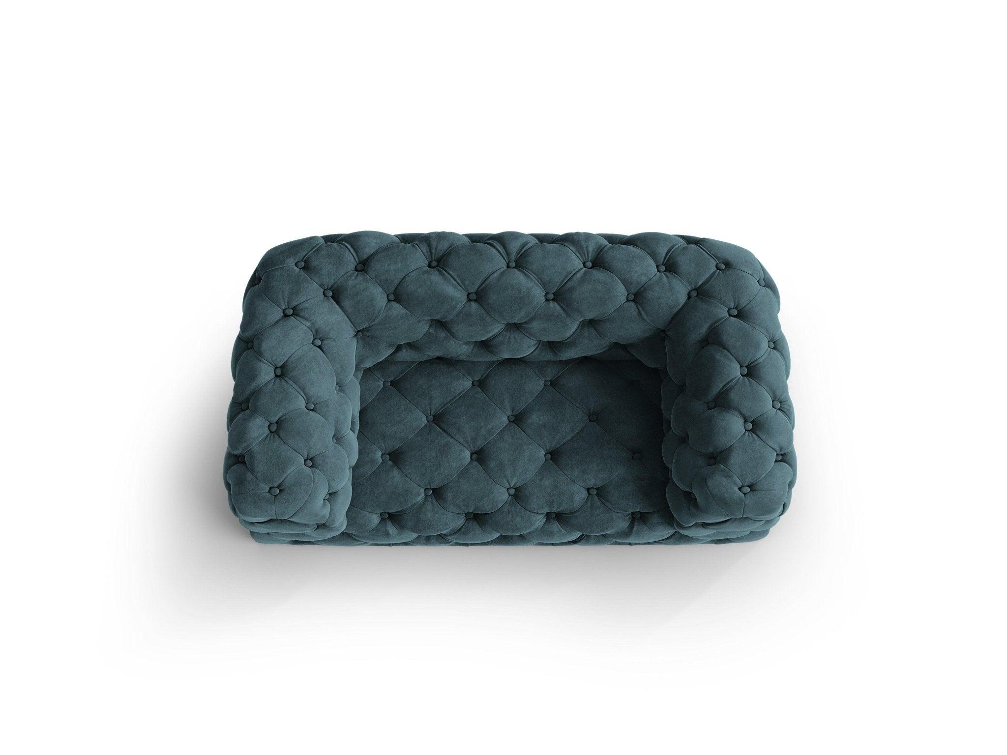 Fotel aksamitny LOGE petrol Windsor & Co Eye on Design