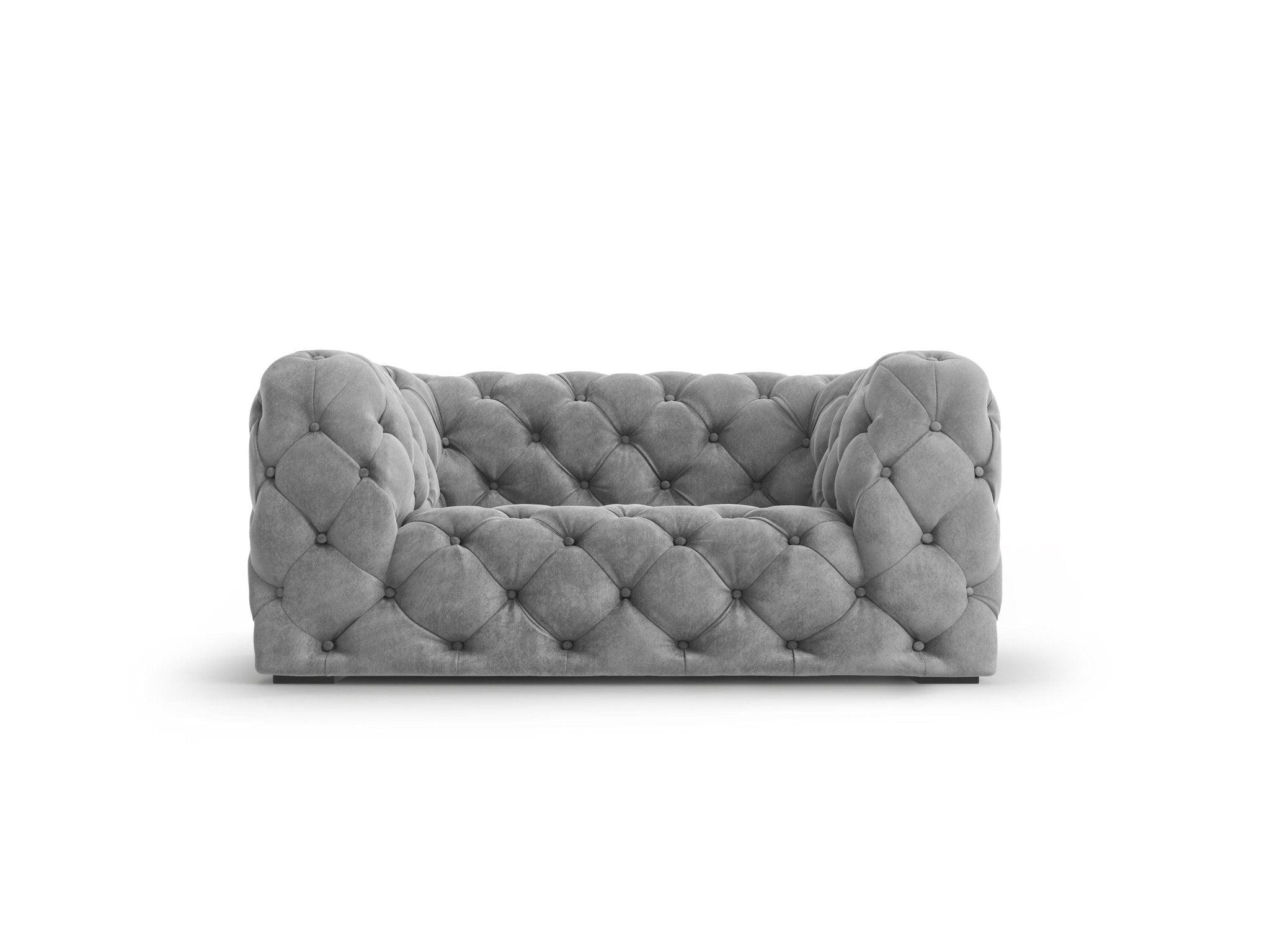 Fotel aksamitny LOGE szary Windsor & Co Eye on Design