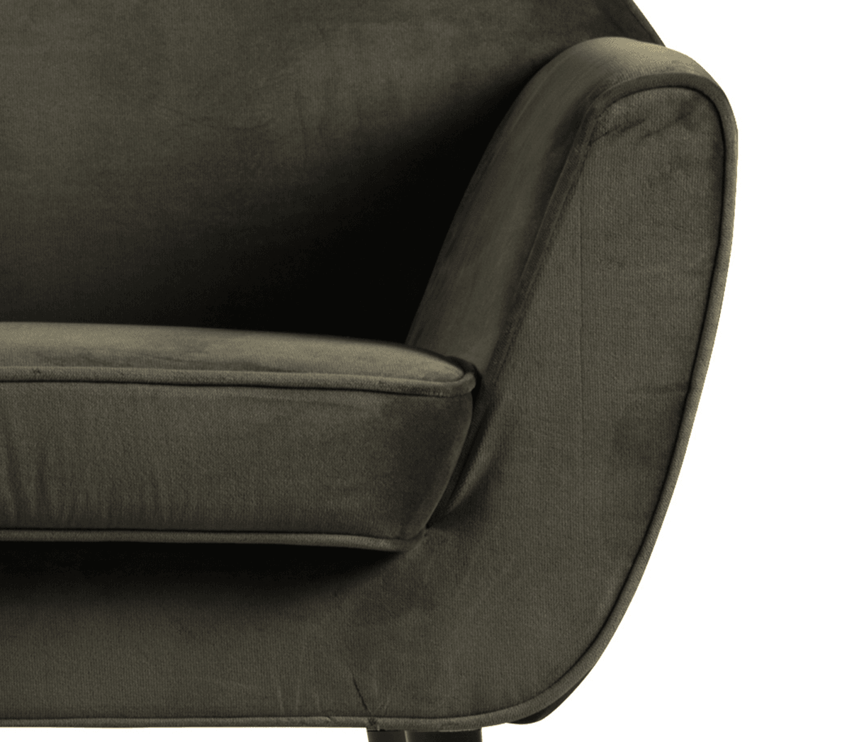 Fotel aksamitny ROCCO oliwkowy Woood Eye on Design