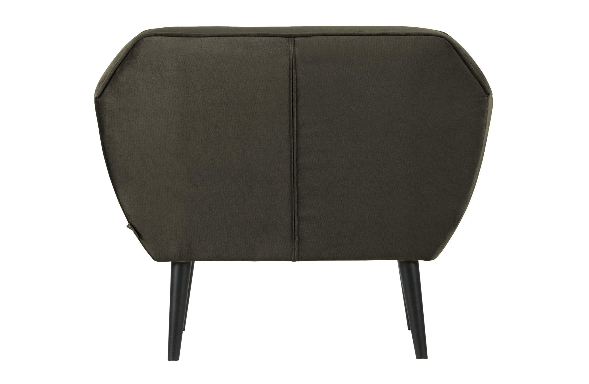 Fotel aksamitny ROCCO oliwkowy Woood Eye on Design