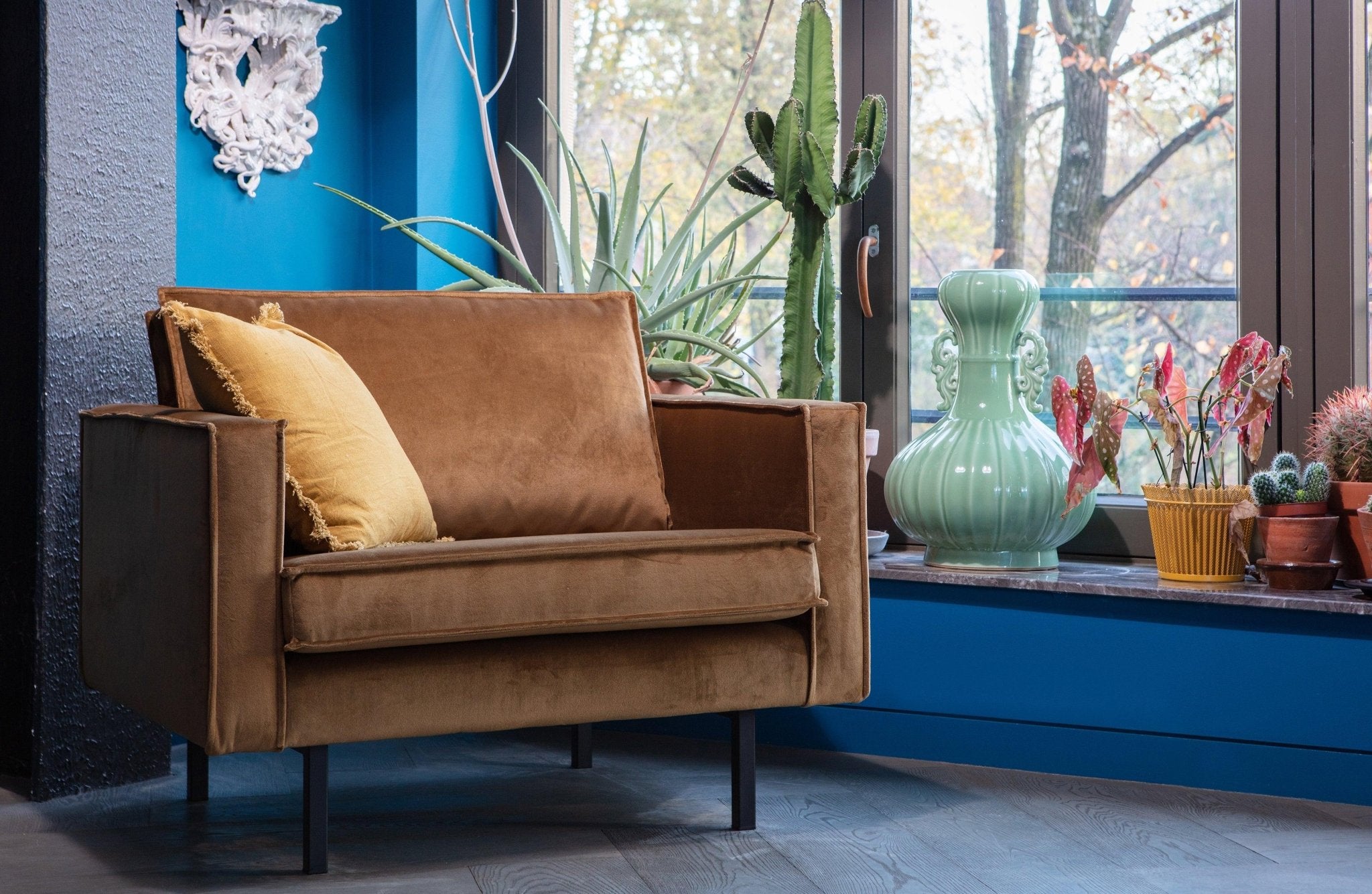 Fotel aksamitny RODEO miodowy Be Pure Eye on Design
