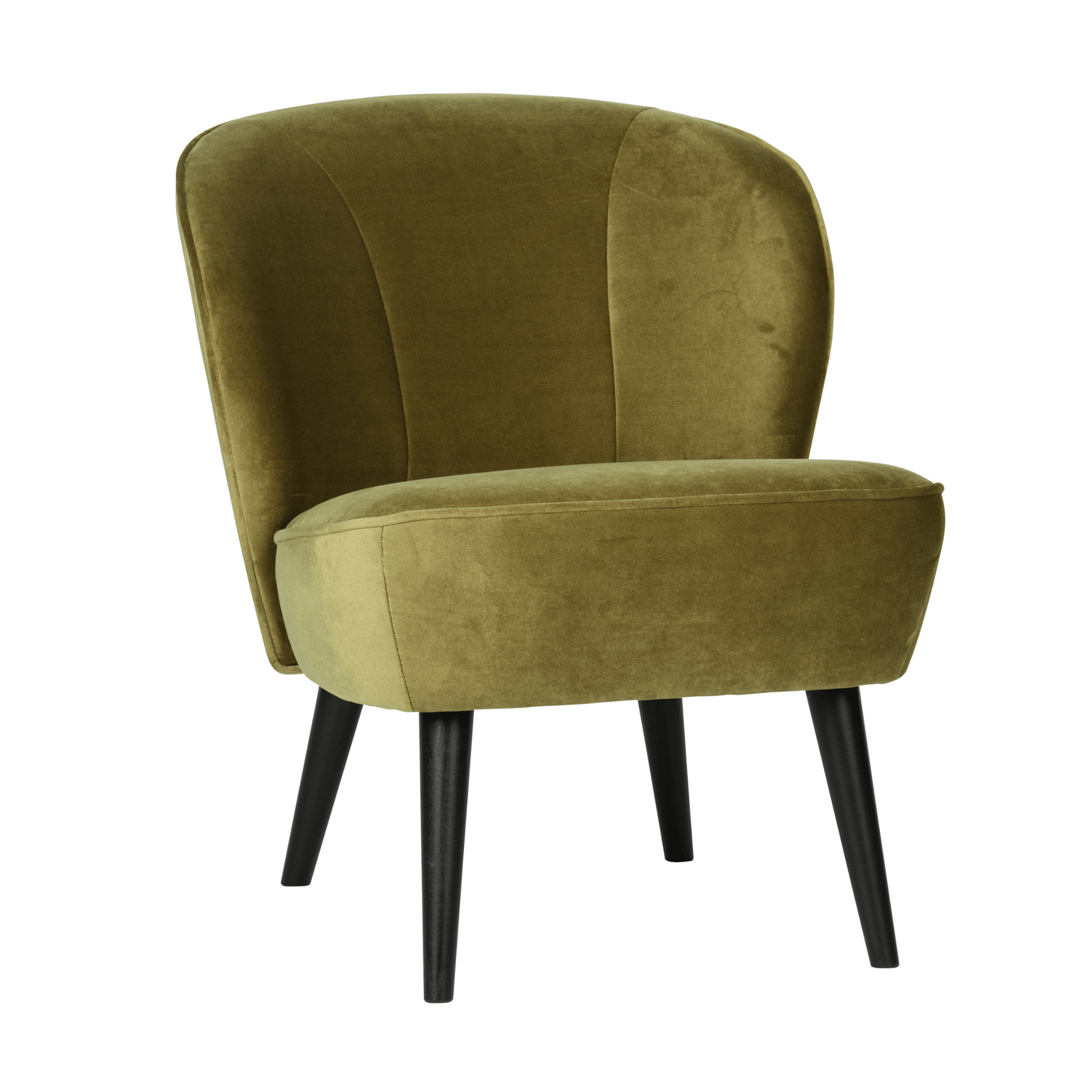 Fotel aksamitny SARA wojskowa zieleń Woood Eye on Design