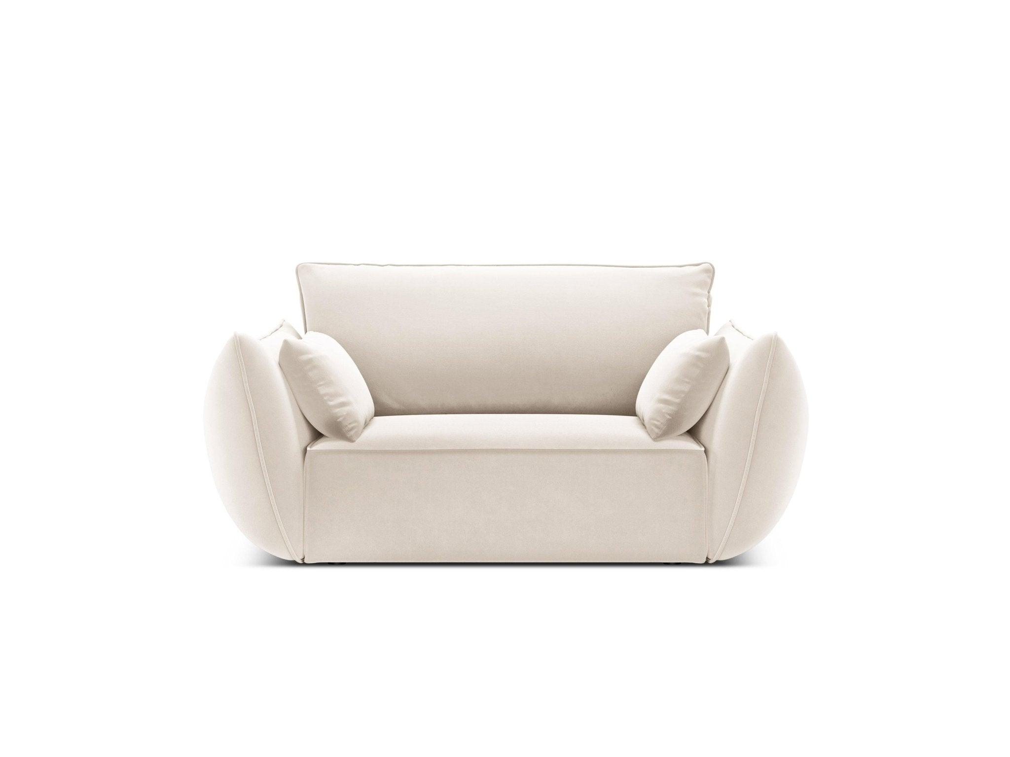 Fotel aksamitny VANDA beżowy Mazzini Sofas Eye on Design