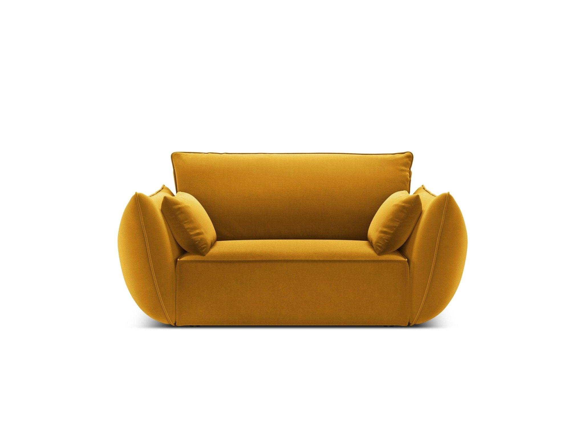Fotel aksamitny VANDA musztardowy Mazzini Sofas Eye on Design
