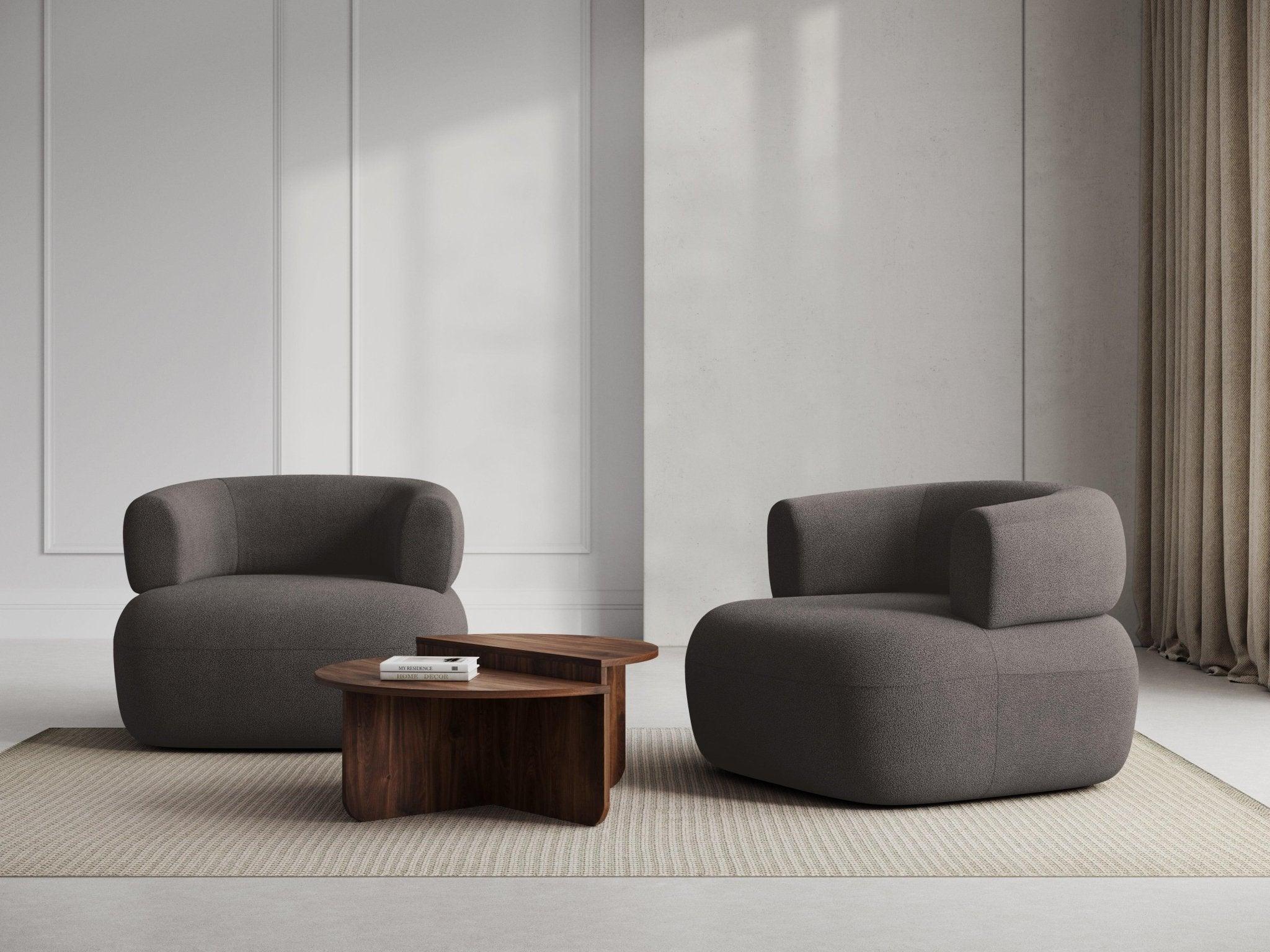 Fotel ALDRIN szary boucle Windsor & Co Eye on Design
