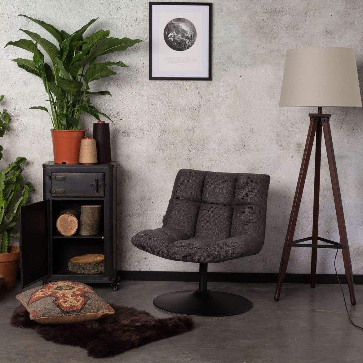 Fotel BAR ciemnoszary Dutchbone Eye on Design