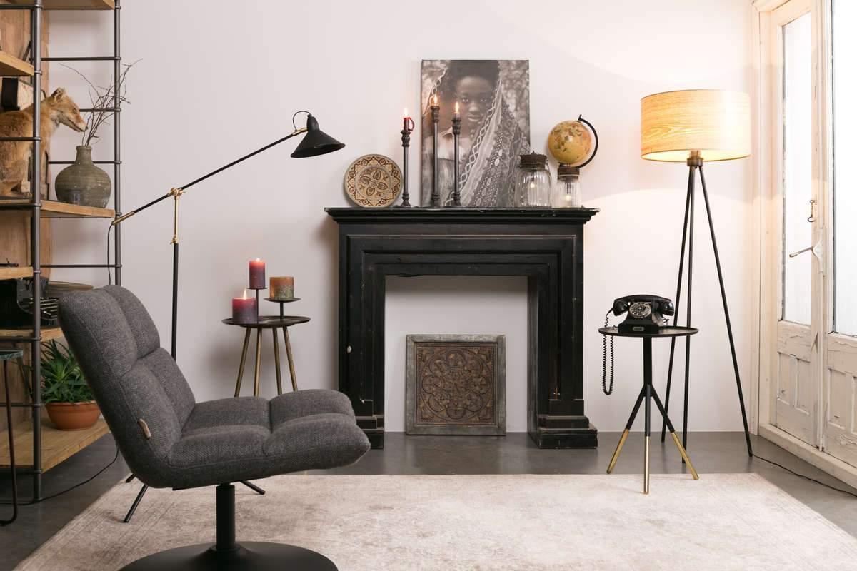 Fotel BAR ciemnoszary Dutchbone Eye on Design