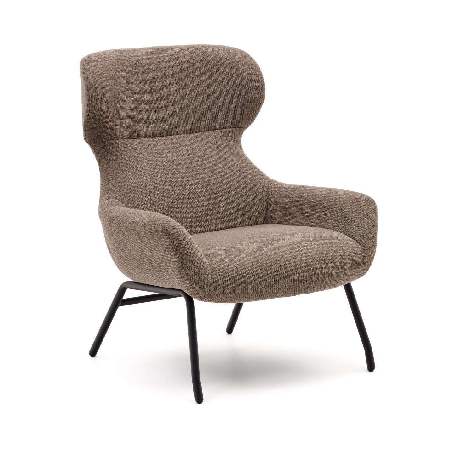 Fotel BELINA jasnobrązowy szenil La Forma Eye on Design