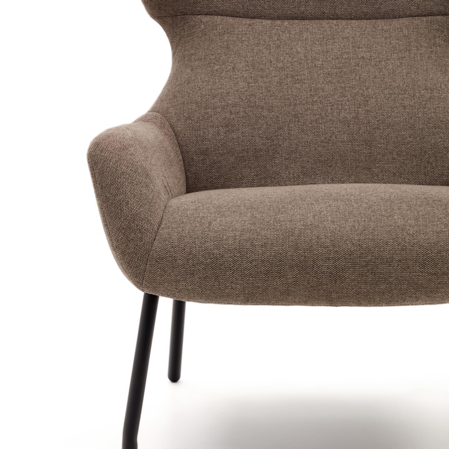 Fotel BELINA jasnobrązowy szenil La Forma Eye on Design
