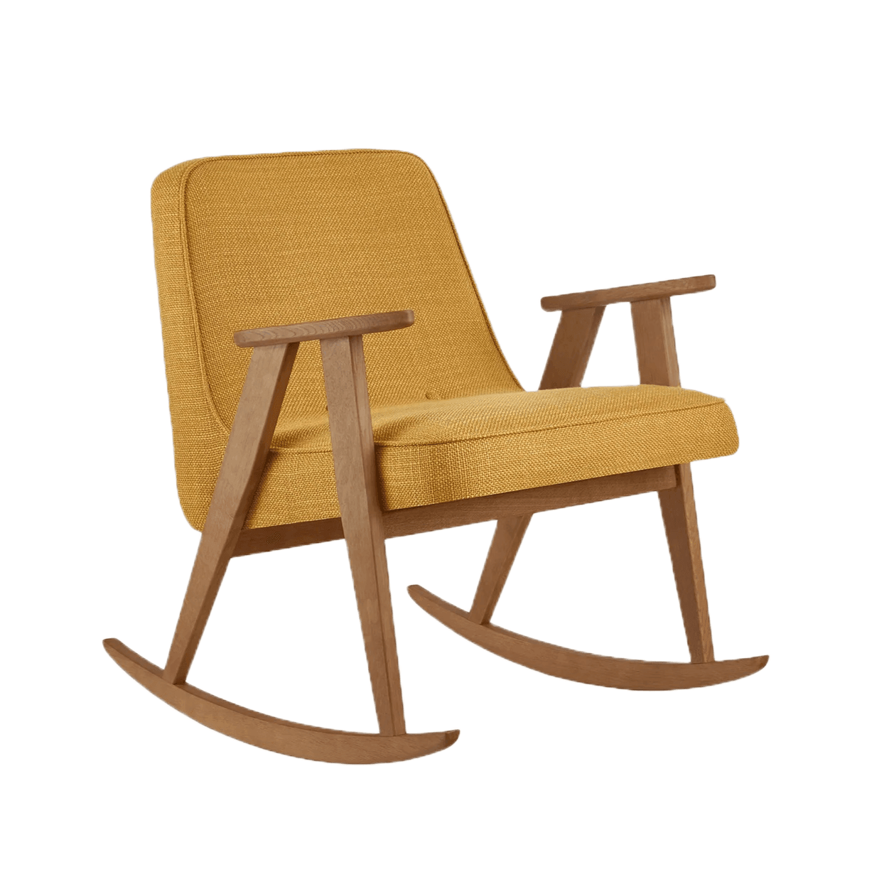 Fotel bujany 366 żółty w tkaninie Coco Mustard 366 concept Eye on Design