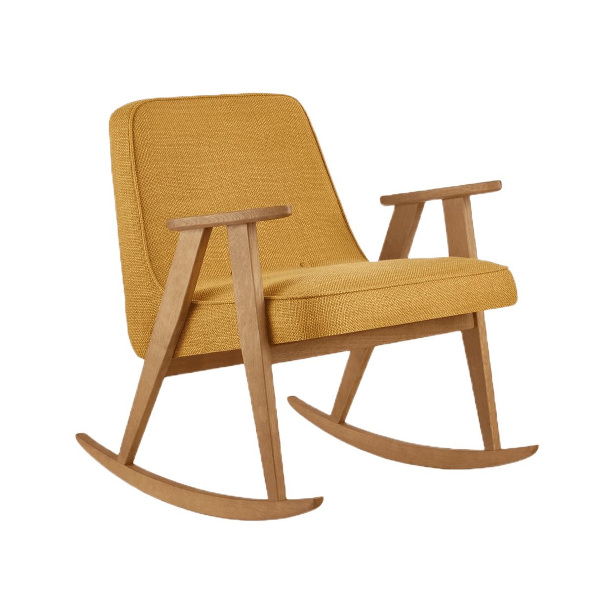 Fotel bujany 366 żółty w tkaninie Coco Mustard 366 concept Eye on Design
