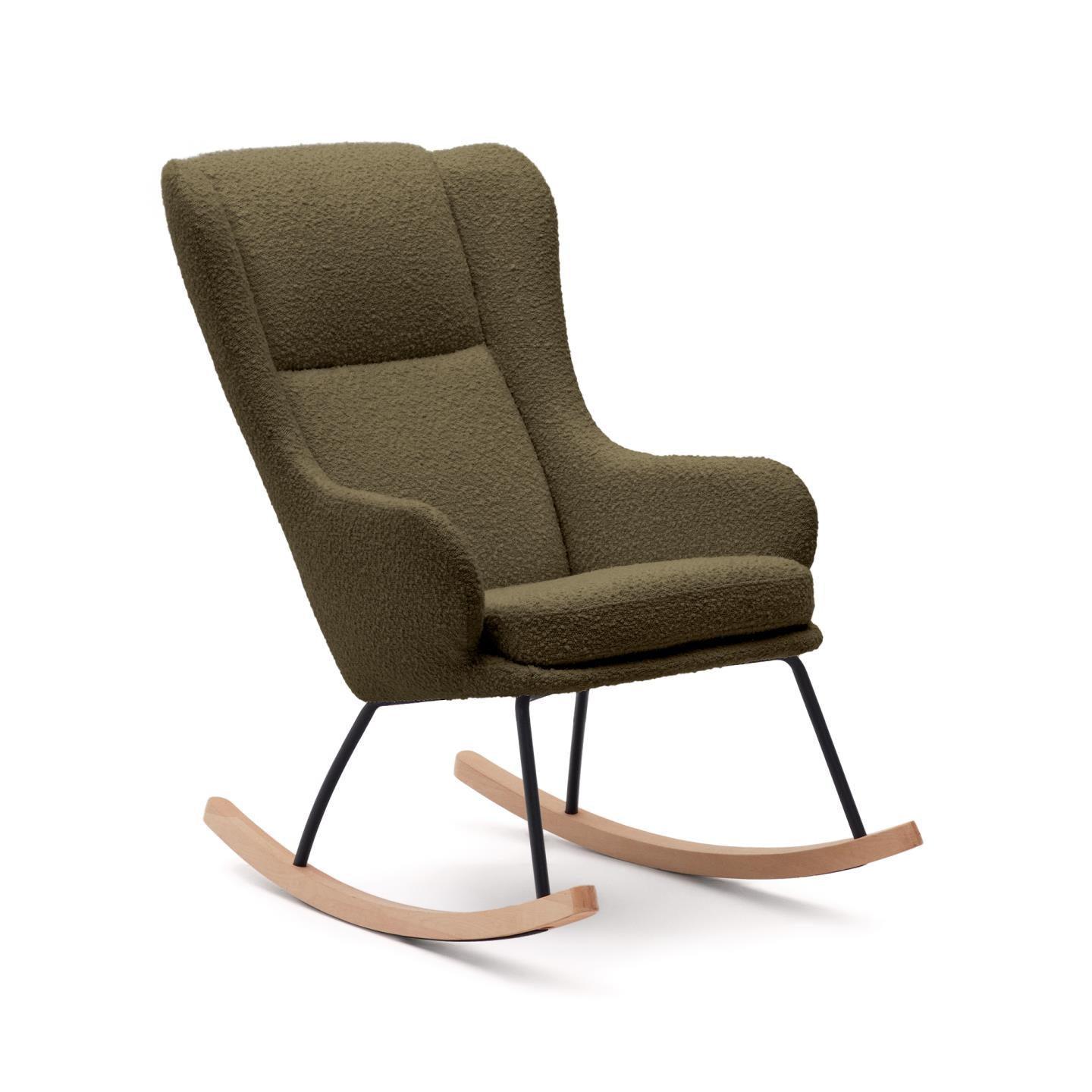Fotel bujany MAUSTIN zielony baranek La Forma Eye on Design