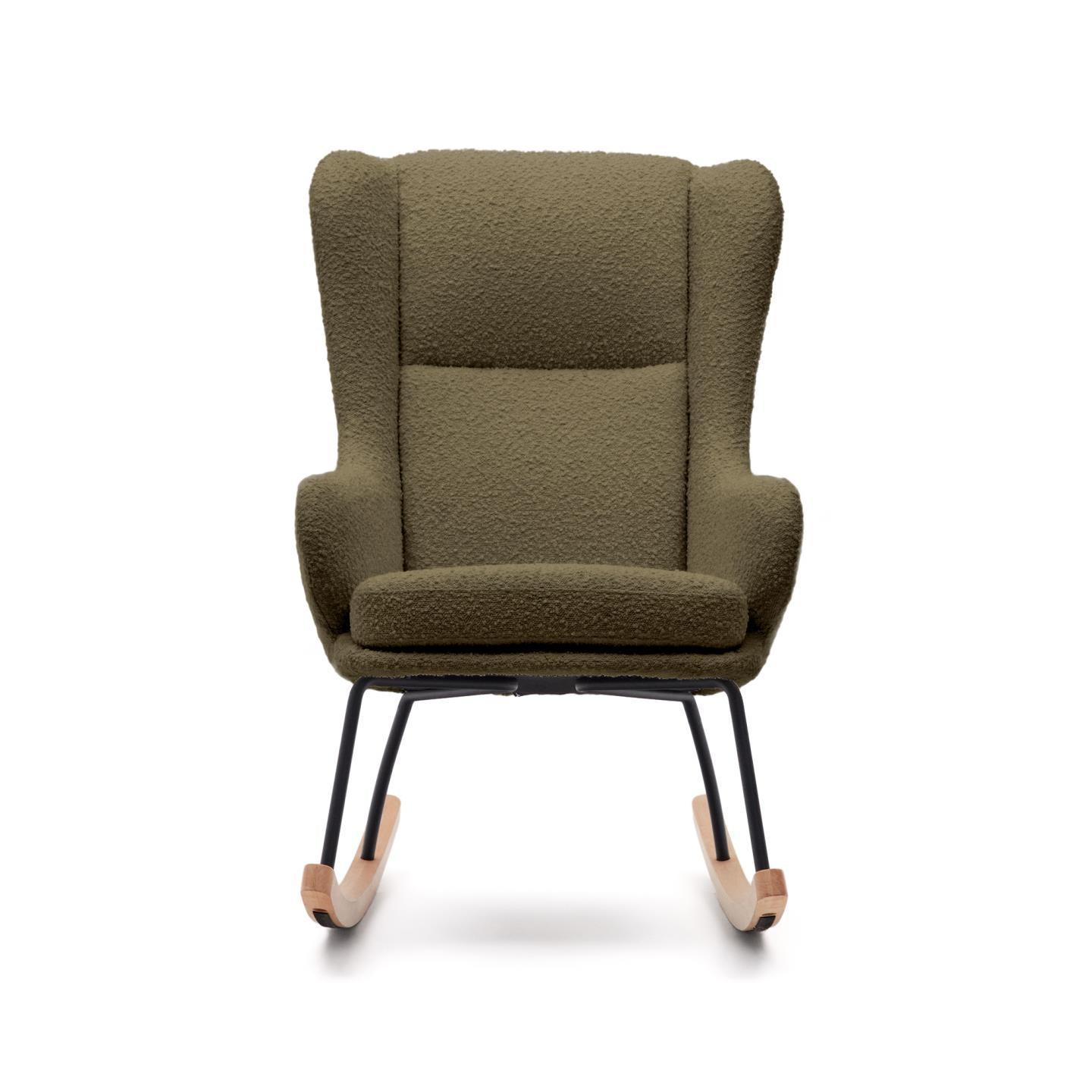 Fotel bujany MAUSTIN zielony baranek La Forma Eye on Design