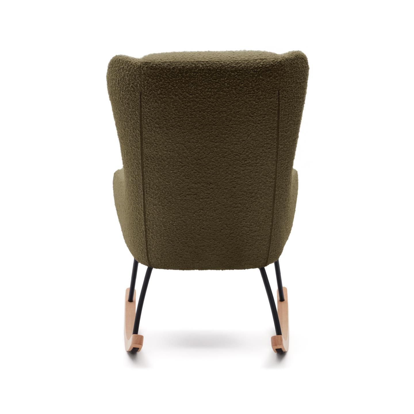 Fotel bujany MAUSTIN zielony baranek La Forma Eye on Design