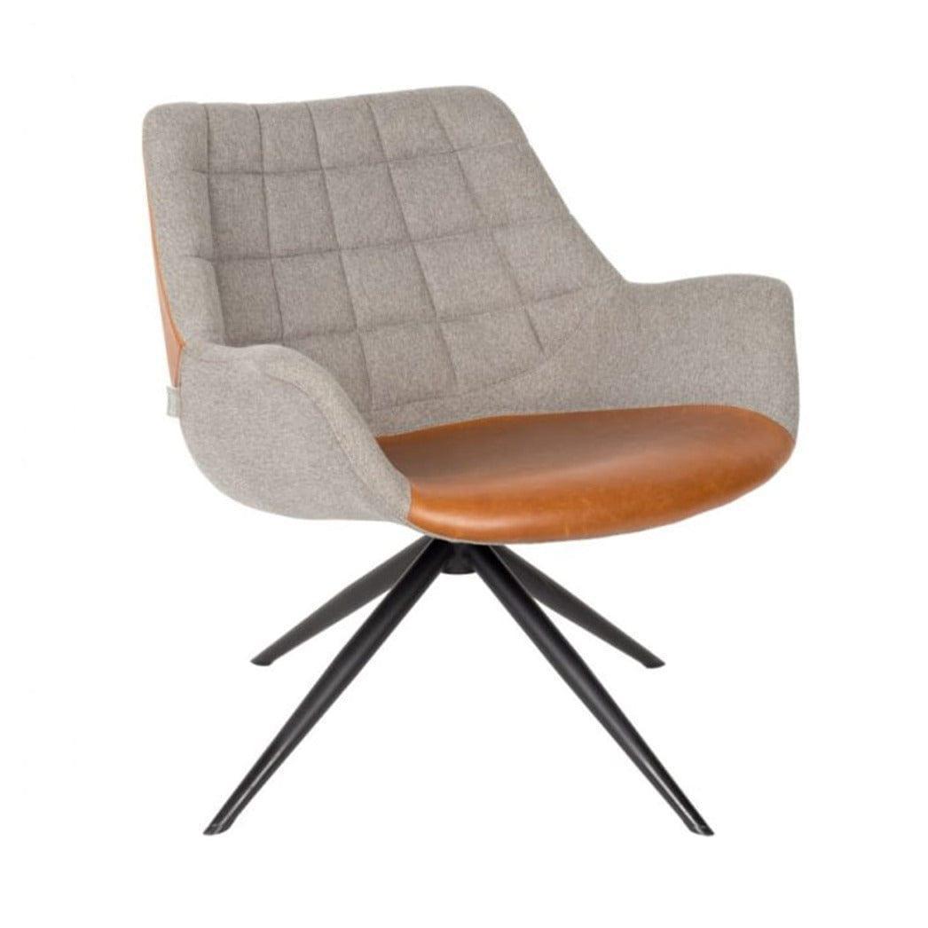 Fotel DOULTON LOUNGE brązowy Zuiver Eye on Design