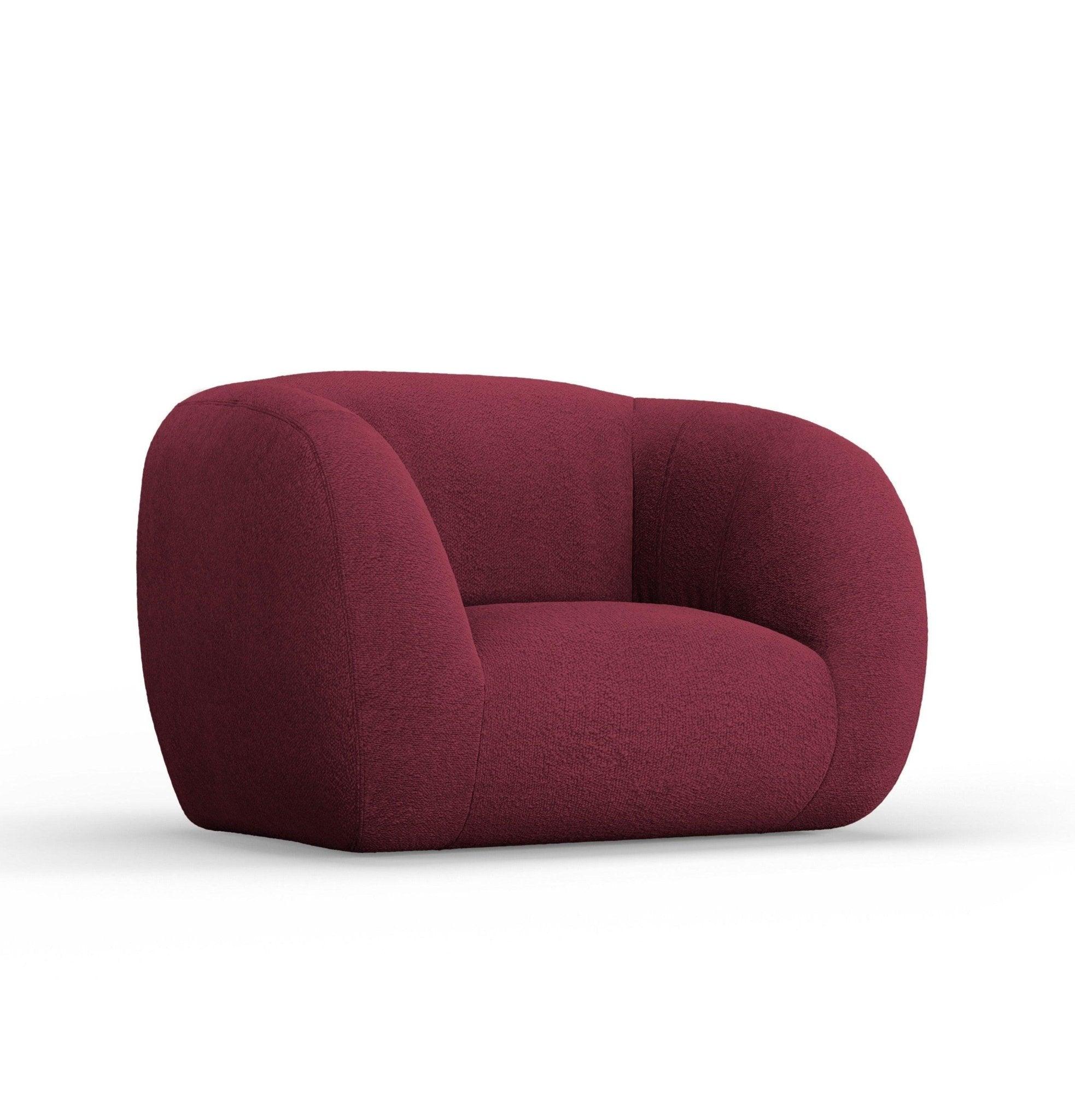 Fotel ESSEN bordowy boucle Cosmopolitan Design Eye on Design