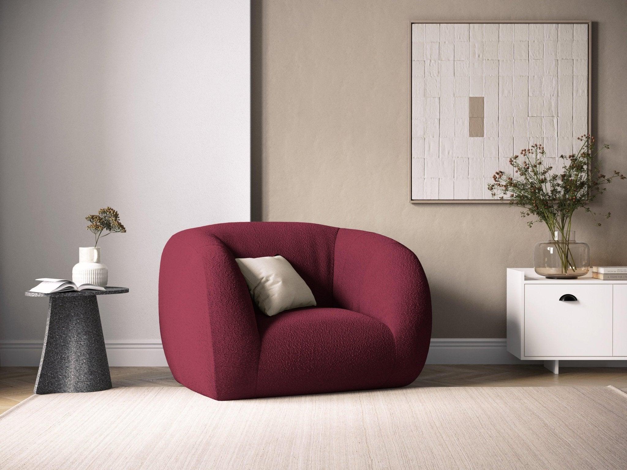 Fotel ESSEN bordowy boucle Cosmopolitan Design Eye on Design