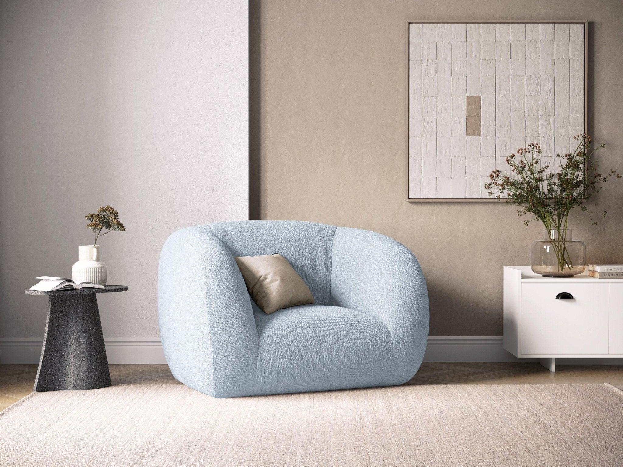 Fotel ESSEN jasnoniebieski boucle Cosmopolitan Design Eye on Design