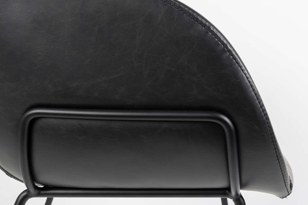 Fotel FESTON ekoskóra czarny Zuiver Eye on Design