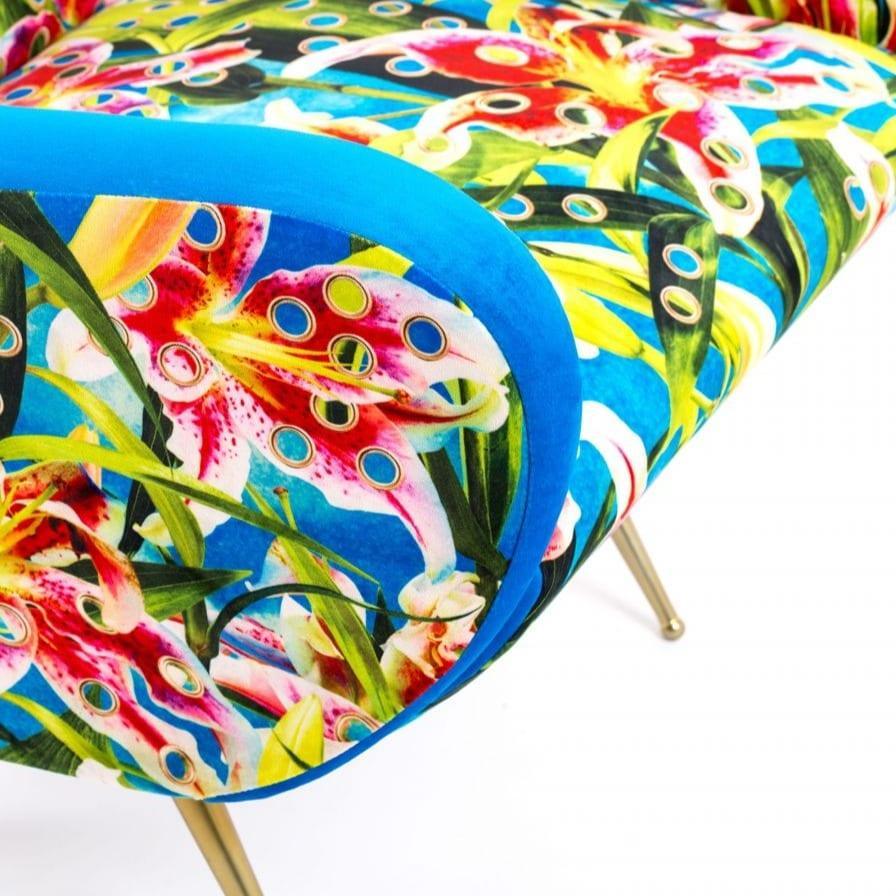 Fotel FLOWERS niebieski Seletti Eye on Design