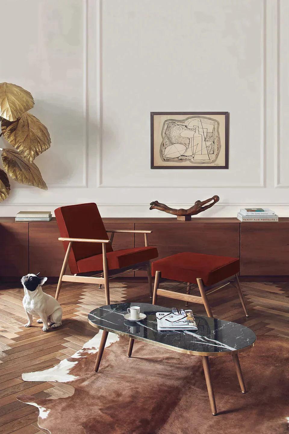 Fotel FOX beżowy w tkaninie Cord Creme 366 concept Eye on Design