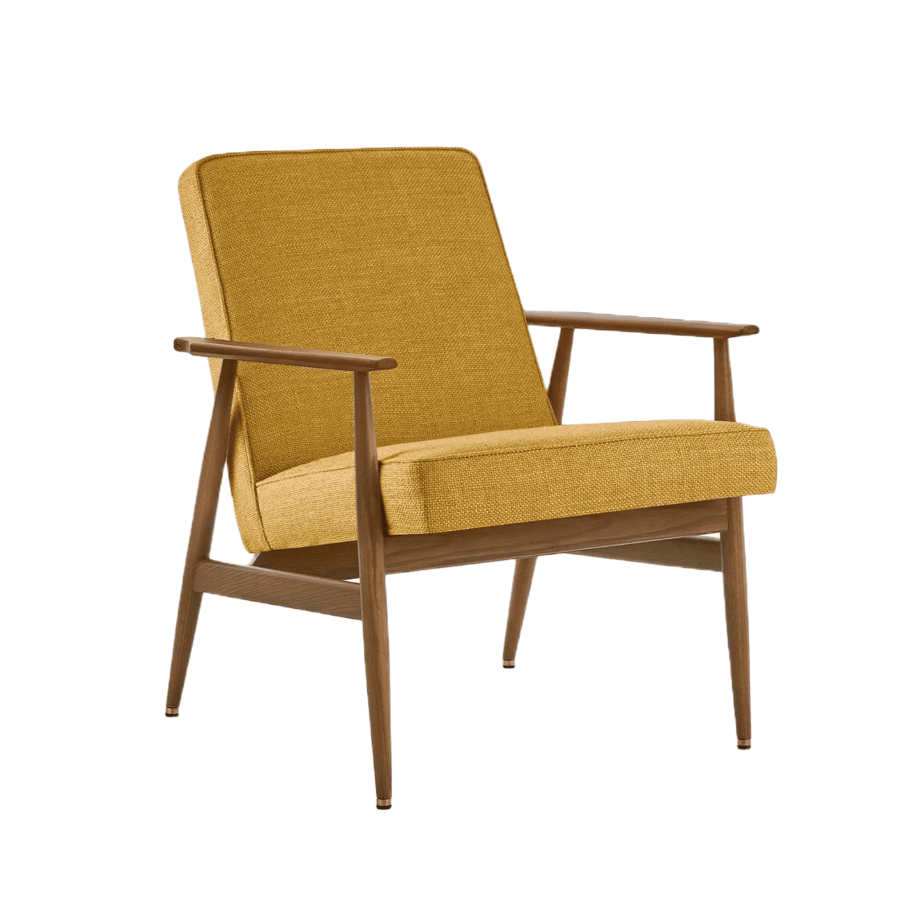 Fotel FOX żółty w tkaninie Coco Mustard 366 concept Eye on Design