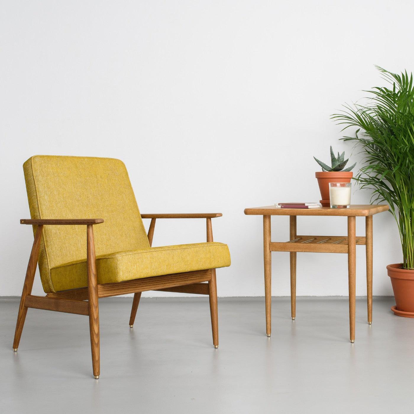 Fotel FOX żółty w tkaninie Marble Mustard 366 concept Eye on Design