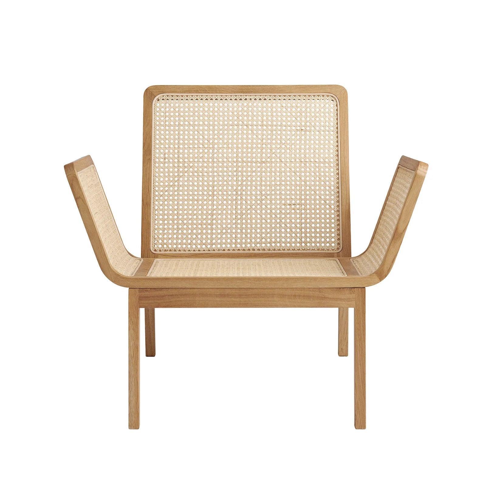 Fotel LE ROI dębowy z rattanem NORR11 Eye on Design