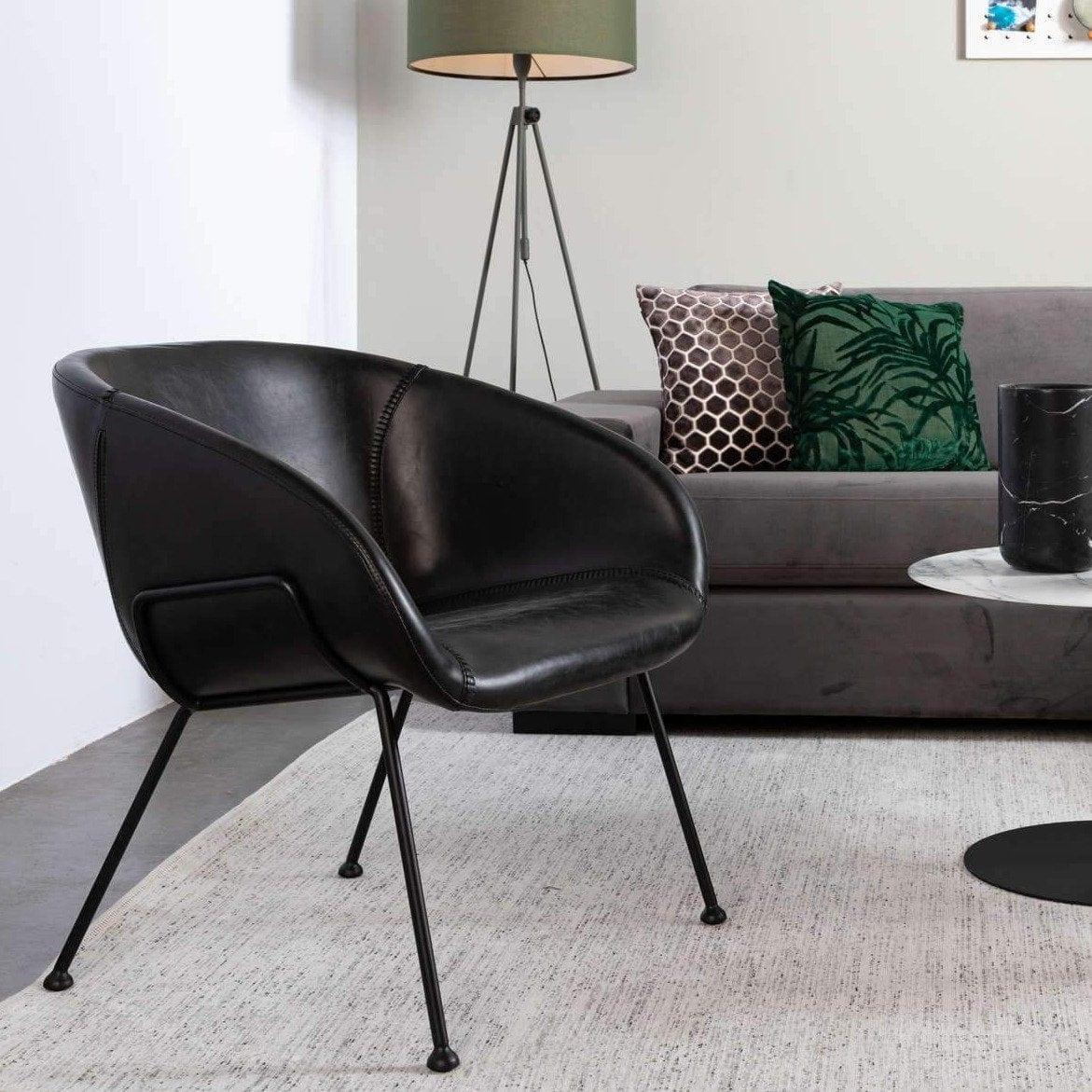 Fotel lounge FESTON czarny Zuiver Eye on Design