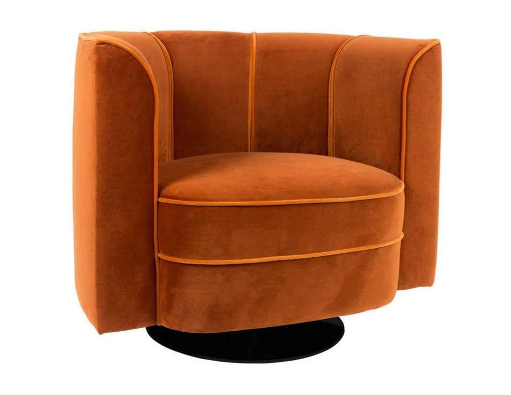 Fotel lounge FLOWER pomarańczowy Dutchbone Eye on Design