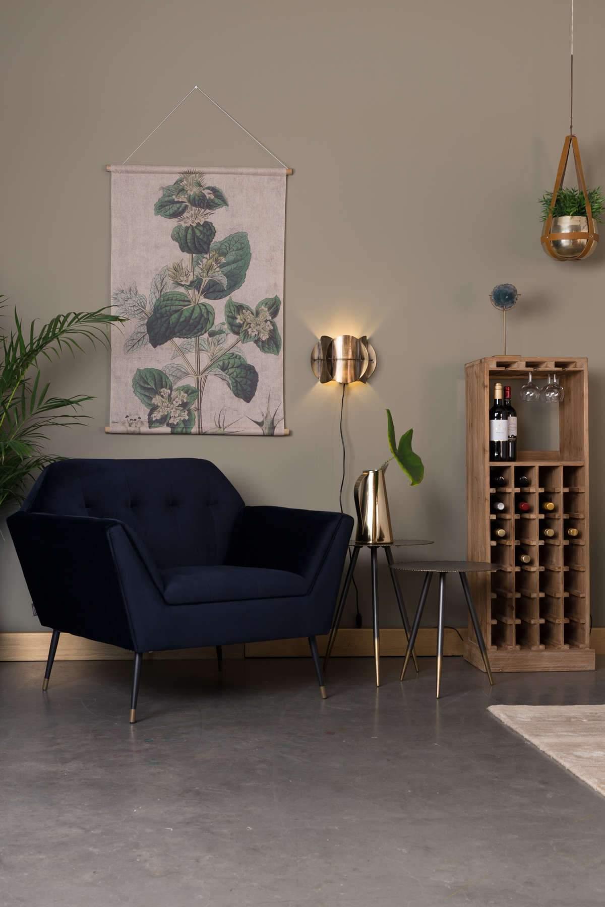 Fotel lounge KATE granatowy Dutchbone Eye on Design