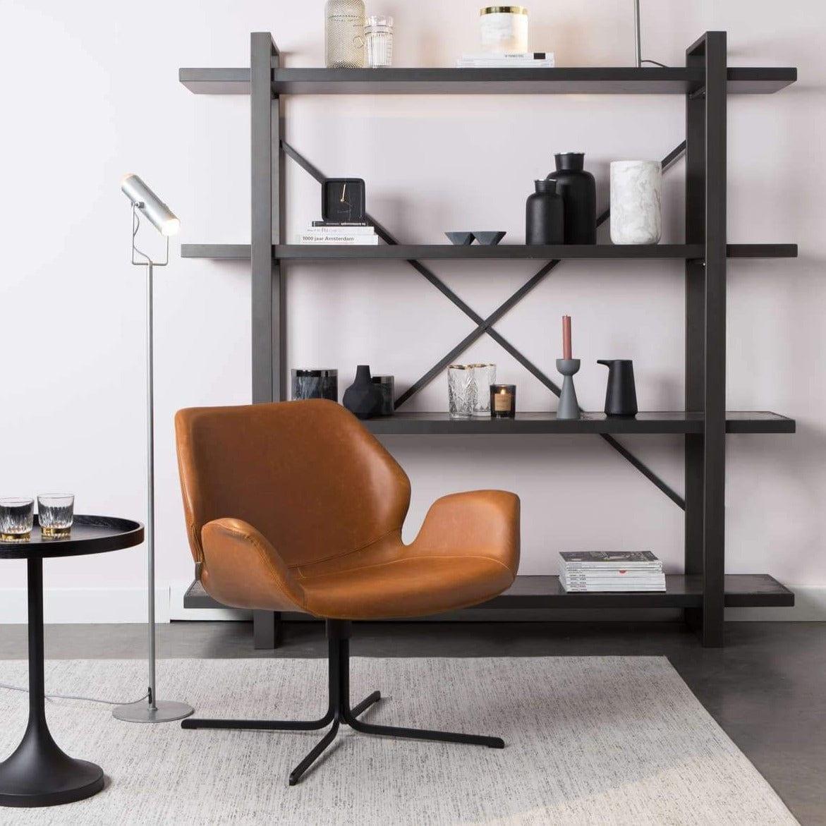 Fotel lounge NIKKI brązowy Zuiver Eye on Design
