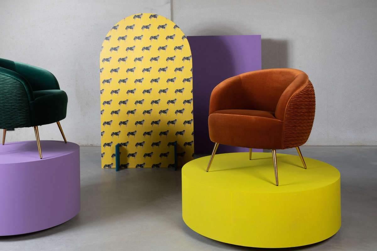 Fotel lounge SO CURVEY miedziany Bold Monkey Eye on Design