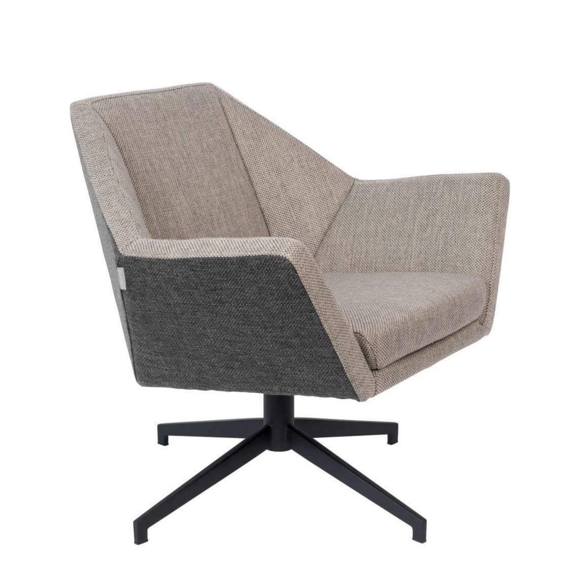 Fotel lounge UNCLE JESSE szary Zuiver Eye on Design