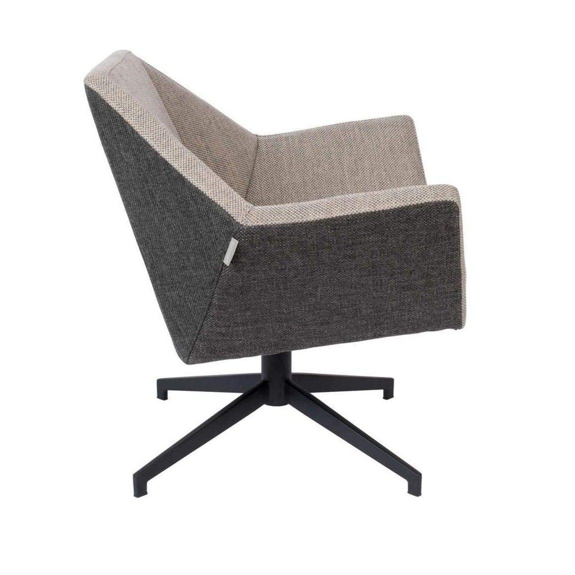 Fotel lounge UNCLE JESSE szary Zuiver Eye on Design