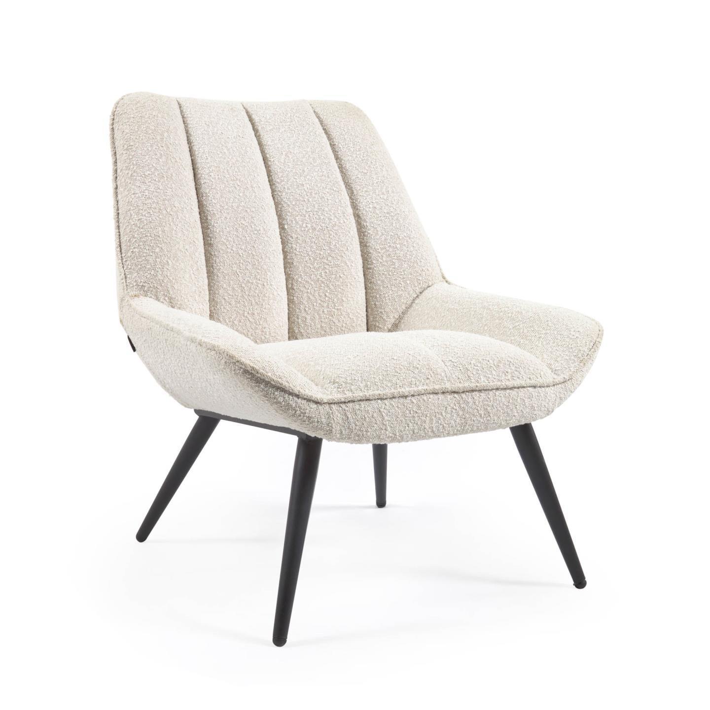 Fotel MARLINA biały boucle La Forma Eye on Design