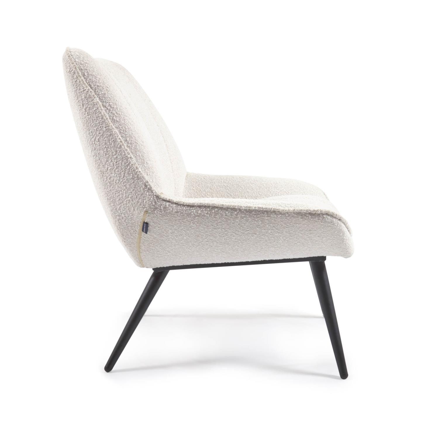 Fotel MARLINA biały boucle La Forma Eye on Design
