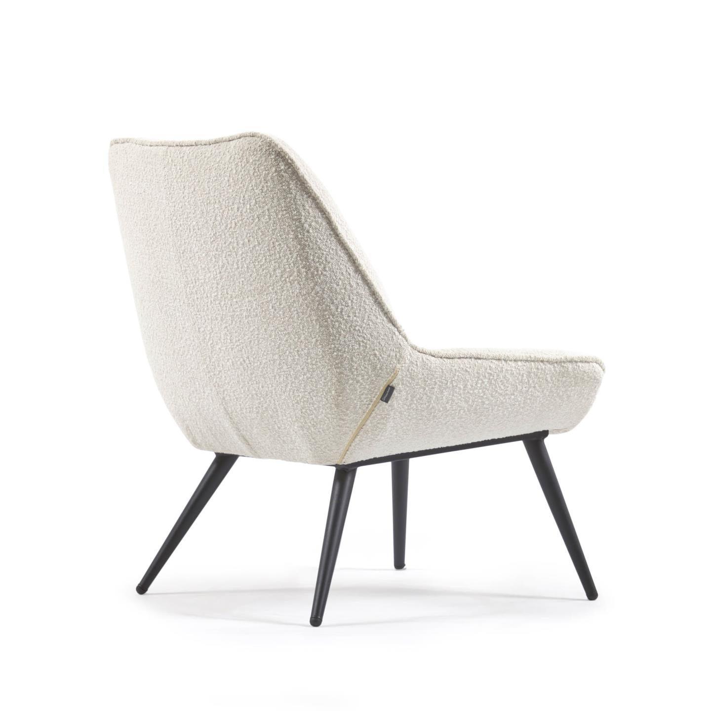 Fotel MARLINA biały boucle La Forma Eye on Design