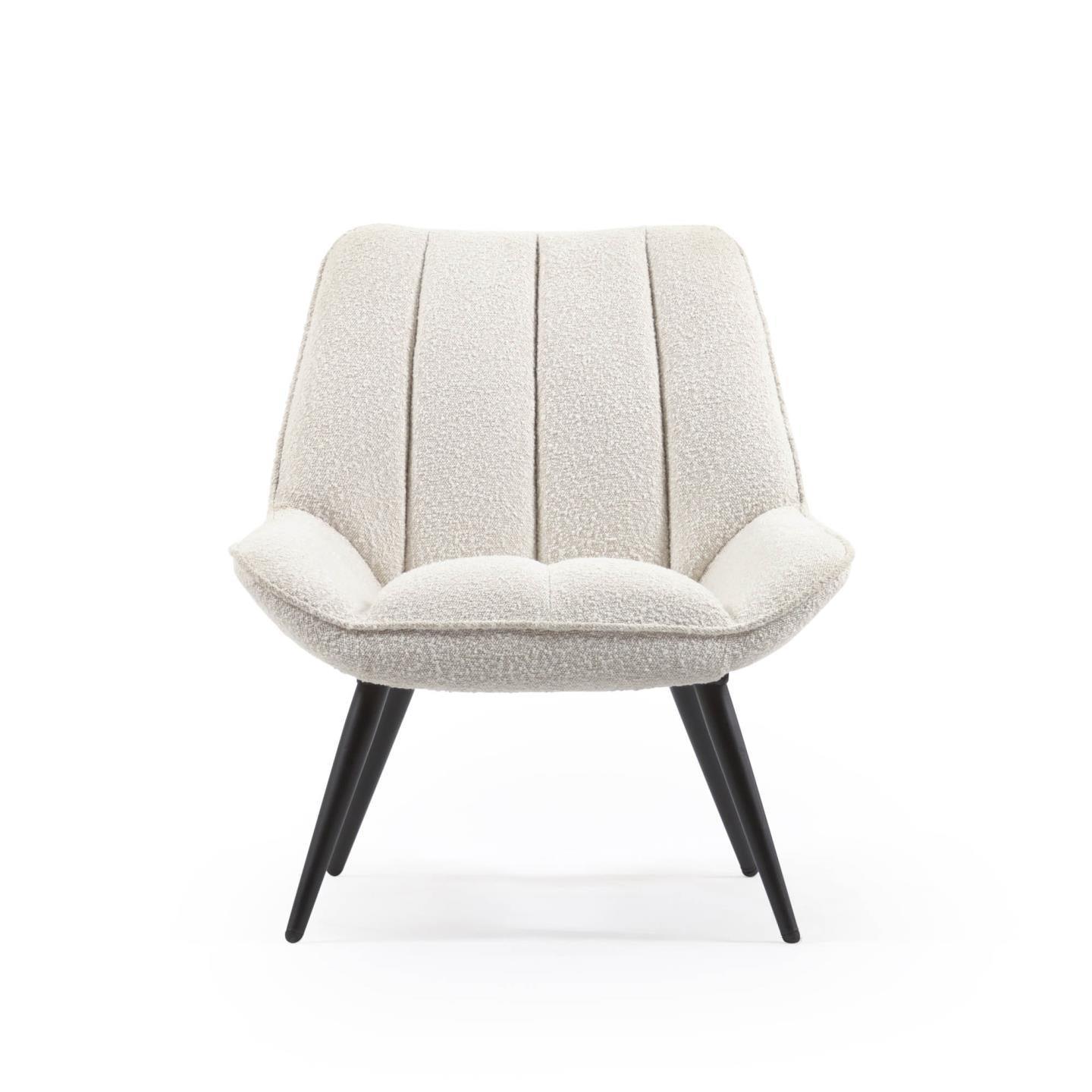 Fotel MARLINA biały boucle La Forma Eye on Design