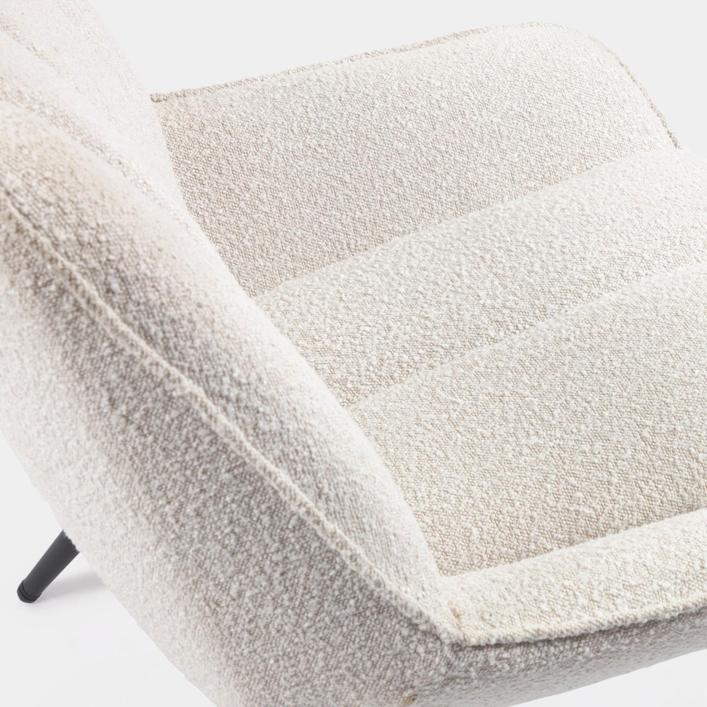 Fotel MARLINA biały boucle La Forma Eye on Design