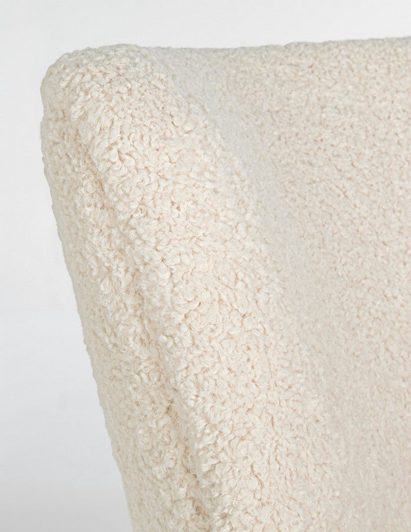 MORITZ Armchair in White with a Pine Wood Base