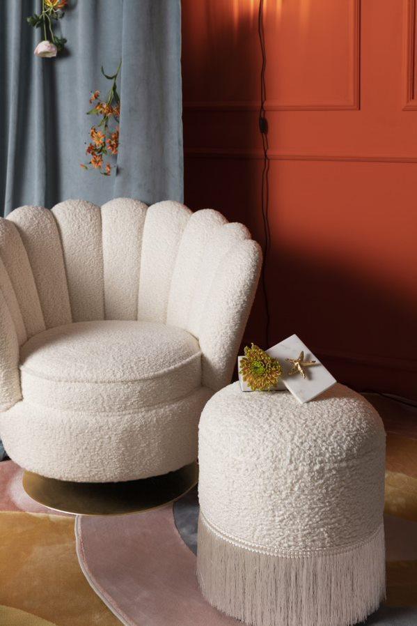 Fotel MOTHER OF ALL SHELLS TEDDY jasny beżowy Bold Monkey Eye on Design