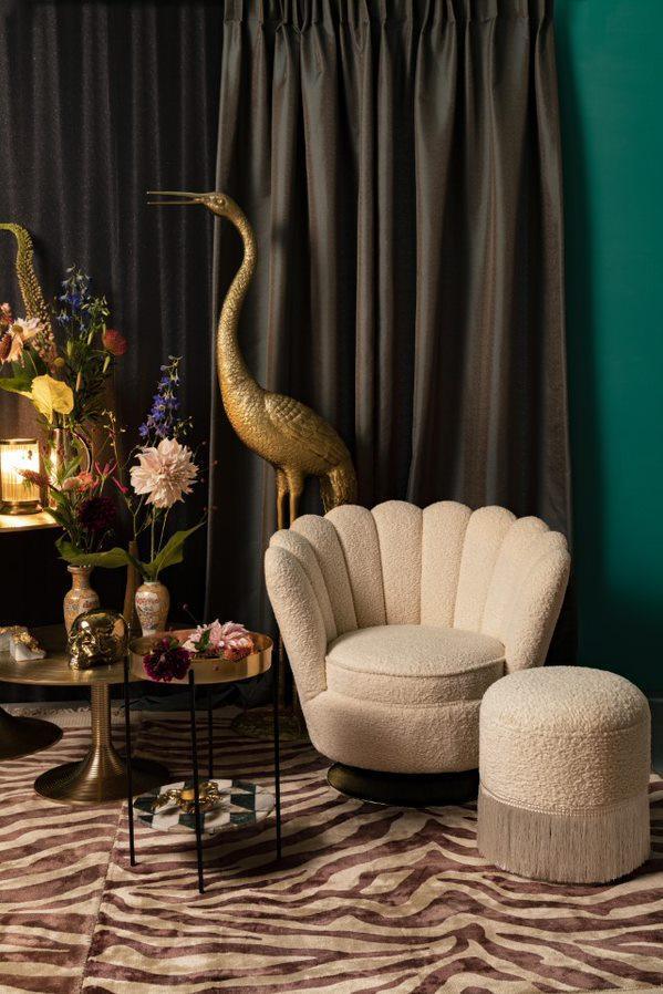 Fotel MOTHER OF ALL SHELLS TEDDY jasny beżowy Bold Monkey Eye on Design