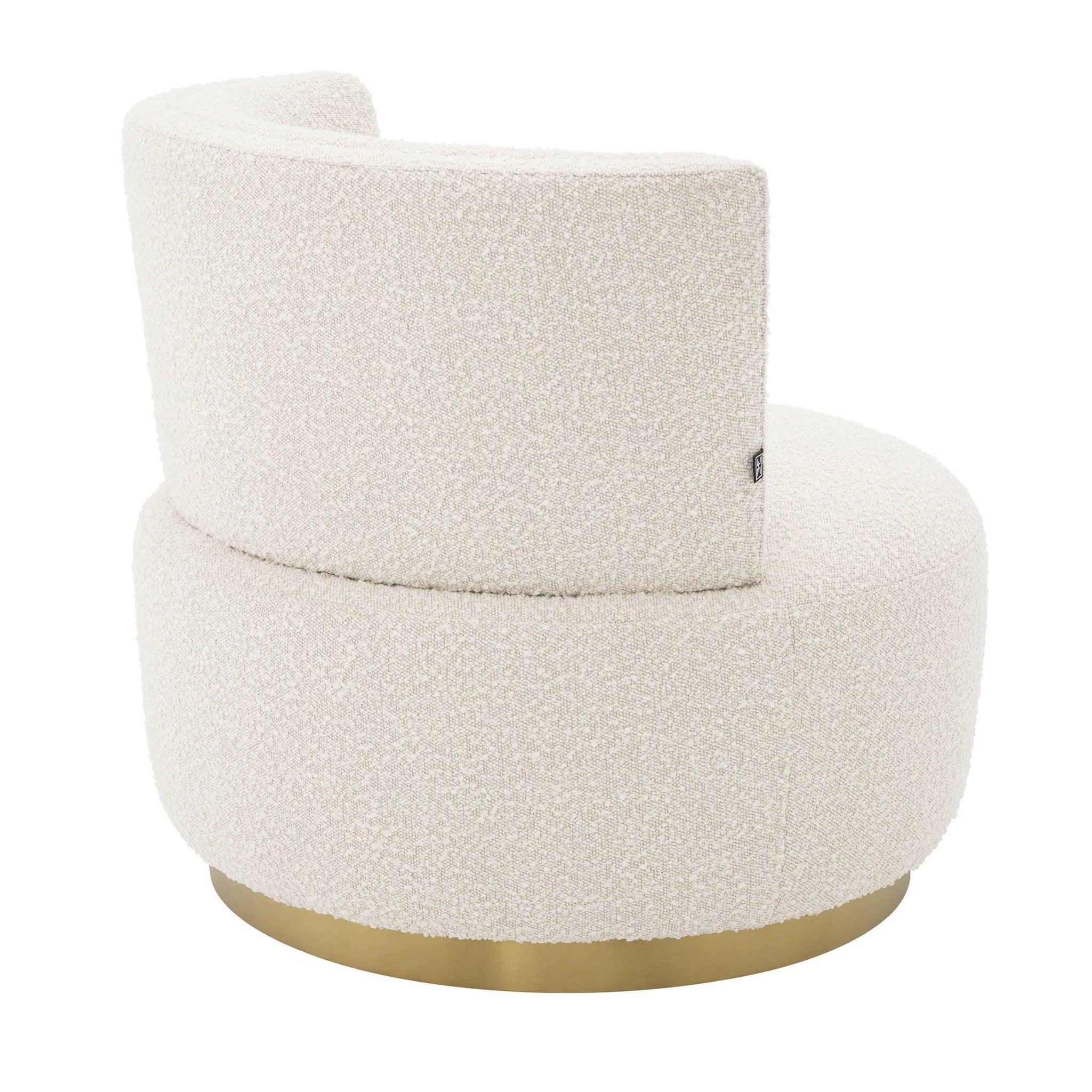 Fotel obrotowy ALONSO kremowy boucle Eichholtz Eye on Design