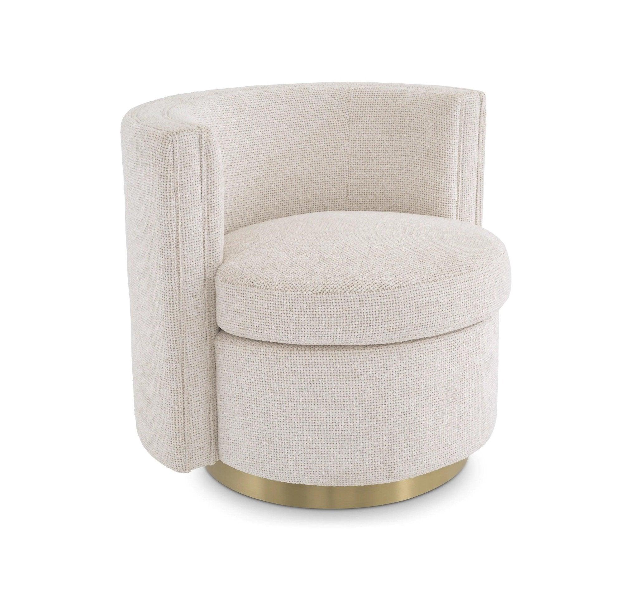 Fotel obrotowy AMANDA kremowy Eichholtz Eye on Design