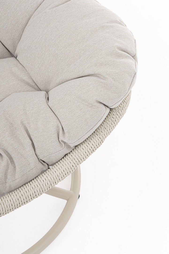 EMERY Light Beige Swivel Outdoor Armchair