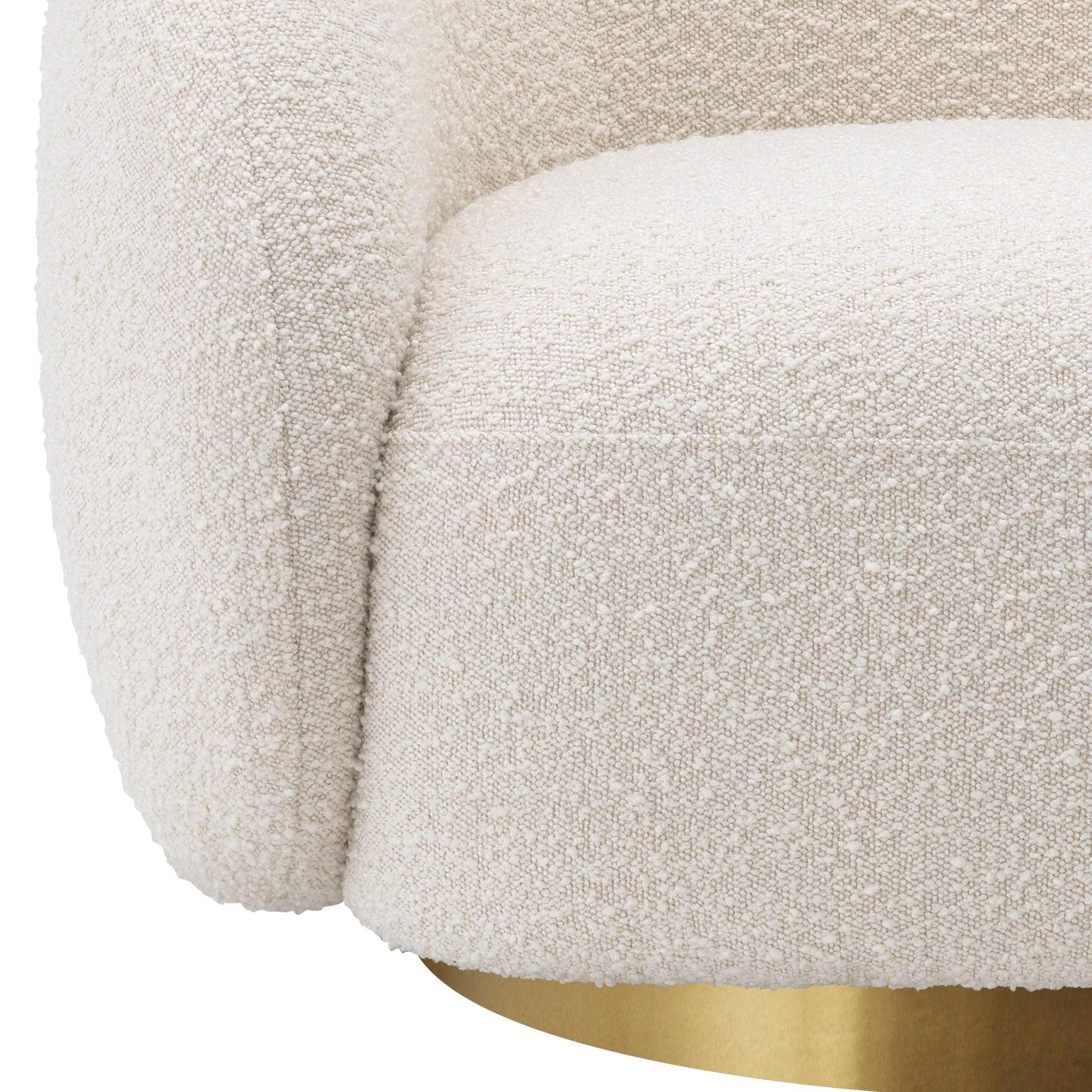 Fotel obrotowy BRICE kremowy boucle Eichholtz Eye on Design