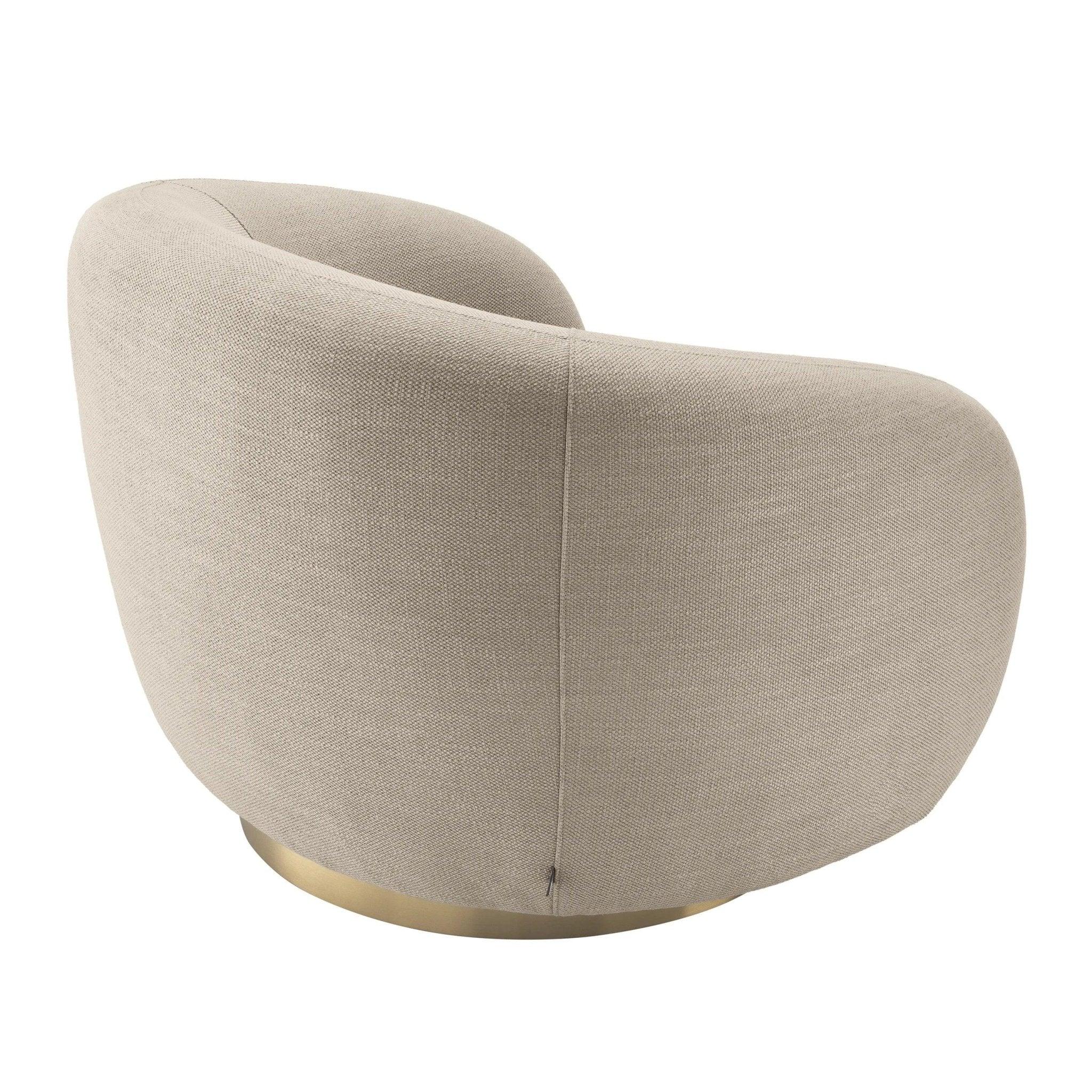 Fotel obrotowy BRICE piaskowy Eichholtz Eye on Design