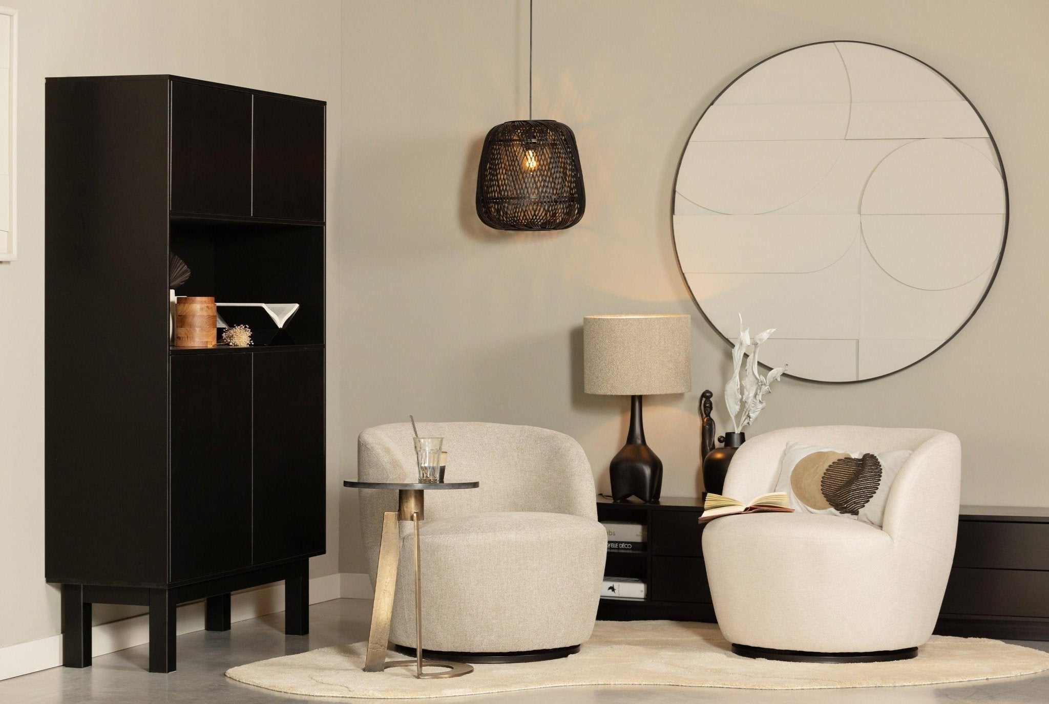 Fotel obrotowy SERRA kremowy Woood Exclusive Eye on Design