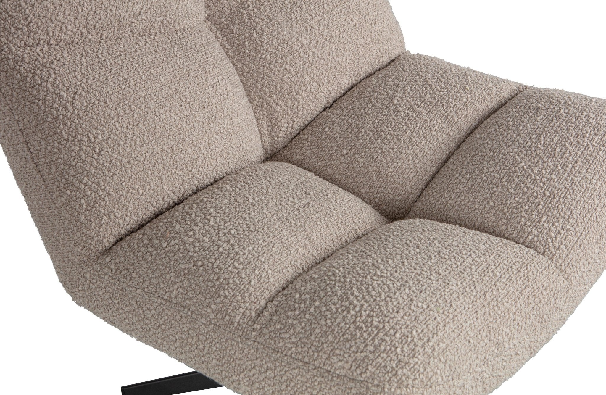Fotel obrotowy VINNY boucle piaskowy Woood Exclusive Eye on Design